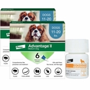 Advantage II Medium Dogs 11-20 lbs.|Vet-Recommended Flea Treatment & Prevention|12-Month Supply + Tapeworm Dewormer for Dogs (5 Tablets)