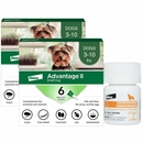 Advantage II Small Dogs 3-10 lbs.|Vet-Recommended Flea Treatment & Prevention|12-Month Supply + Tapeworm Dewormer for Dogs (5 Tablets)