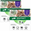 Advantage II Large Cats Over 9 lbs.|Vet-Recommended Flea Treatment & Prevention|12-Month Supply