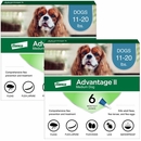 Advantage II Medium Dogs 11-20 lbs.|Vet-Recommended Flea Treatment & Prevention|12-Month Supply