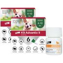 K9 Advantix II Small Dogs 4-10 lbs. | Vet-Recommended Flea, Tick & Mosquito Treatment & Prevention | 12-Mo Supply + Tapeworm Dewormer for Dogs (5 Tablets)