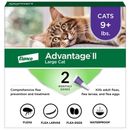 Advantage II Large Cats Over 9 lbs.|Vet-Recommended Flea Treatment & Prevention|2-Month Supply