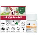 K9 Advantix II Small Dogs 4-10 lbs. | Vet-Recommended Flea, Tick & Mosquito Treatment & Prevention | 2-Mo Supply + Tapeworm Dewormer for Dogs (5 Tablets)