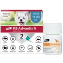 K9 Advantix II Medium Dogs 11-20 lbs. | Vet-Recommended Flea, Tick & Mosquito Treatment & Prevention | 2-Mo Supply + Tapeworm Dewormer for Dogs (5 Tablets)
