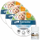 Seresto Cat Vet-Recommended Flea & Tick Treatment & Prevention Collar for Cats, 8 Months Protection | 3  Pack + Tapeworm Dewormer for Cats (3 Tablets)