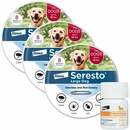 Seresto Large Dog Vet-Recommended Flea & Tick Treatment & Prevention Collar for Dogs Over 18 lbs.|3 Pack  + Tapeworm Dewormer for Dogs (5 Tablets)