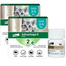 Advantage II Kitten 2-5 lbs.|Vet-Recommended Flea Treatment & Prevention|4-Month Supply + Tapeworm Dewormer for Cats (3 Tablets)