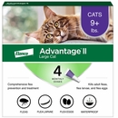 Advantage II Large Cats Over 9 lbs.|Vet-Recommended Flea Treatment & Prevention|4-Month Supply