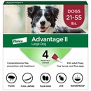 Advantage II Large Dogs 21-55 lbs.|Vet-Recommended Flea Treatment & Prevention|4-Month Supply