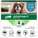 Advantage II Medium Dogs 11-20 lbs.|Vet-Recommended Flea Treatment & Prevention|4-Month Supply