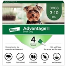 Advantage II Small Dogs 3-10 lbs.|Vet-Recommended Flea Treatment & Prevention|4-Month Supply