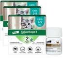 Advantage II Kitten 2-5 lbs.|Vet-Recommended Flea Treatment & Prevention|6-Month Supply + Tapeworm Dewormer for Cats (3 Tablets)