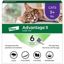 Advantage II Large Cats Over 9 lbs.|Vet-Recommended Flea Treatment & Prevention|6-Month Supply