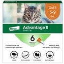 Advantage II Small Cats 5-9 lbs.|Vet-Recommended Flea Treatment & Prevention|6-Month Supply