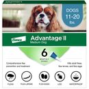 Advantage II Medium Dogs 11-20 lbs.|Vet-Recommended Flea Treatment & Prevention|6-Month Supply