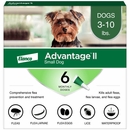 Advantage II Small Dogs 3-10 lbs.|Vet-Recommended Flea Treatment & Prevention|6-Month Supply