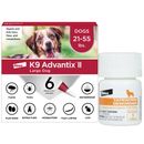 K9 Advantix II Large Dogs 21.55 lbs. | Vet-Recommended Flea, Tick & Mosquito Treatment & Prevention | 6-Mo Supply + Tapeworm Dewormer for Dogs (5 Tablets)