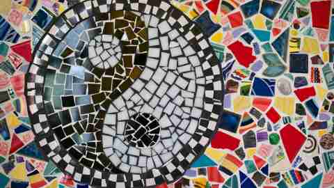 ADD vs ADHD: ADD Symptoms vs. ADHD symptoms visualized as a yin yang mosaic