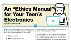 An "Ethics Manual" for Your Teen's Electronics Time