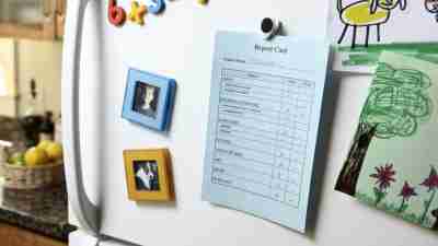 Report Card on Refrigerator