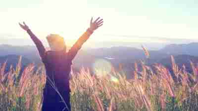 Happy Woman in Sunlight