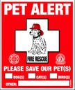 Pet Alert - 2 Decal Window Clings