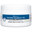 VetraSeb CeraDerm CK Antiseptic Wipes for Dogs or Cats, 30 Count